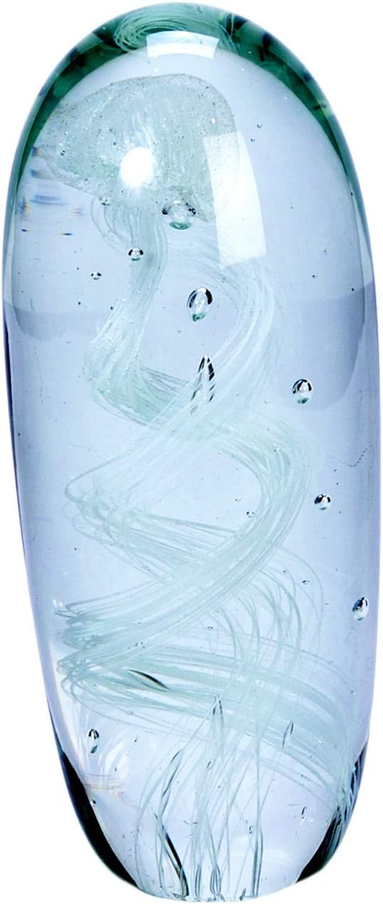 Beachcombers Coastal Life Double Glowing Jellyfish Glass Figurine 03491