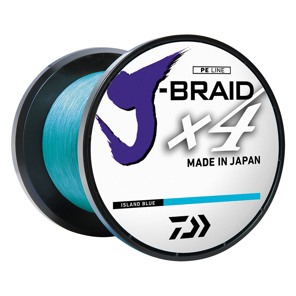 Daiwa JBRAID x4 Braided Line 20 lbs 300 yds Island Blue