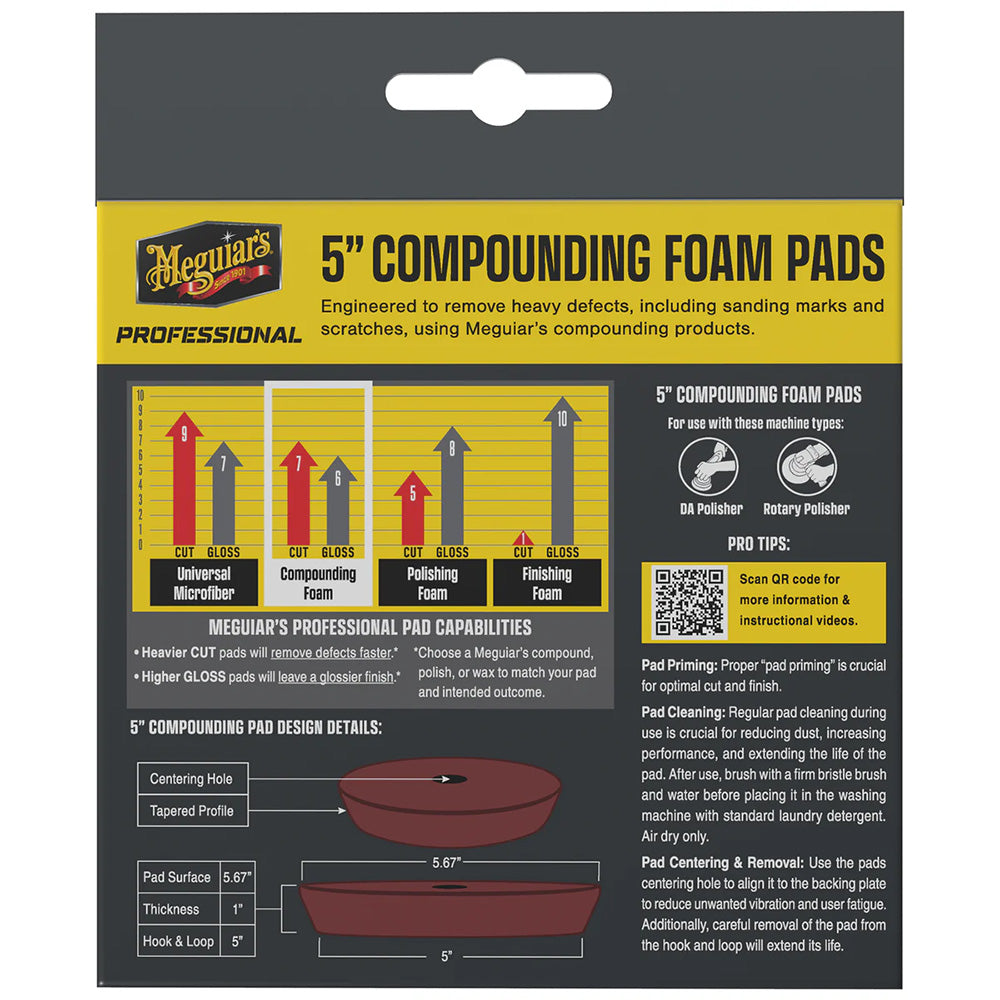 Meguiar's Professional 5" Compounding Foam Pads