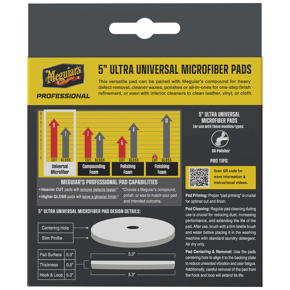 Meguiar's Professional 5" Ultra Universal Microfiber Pads