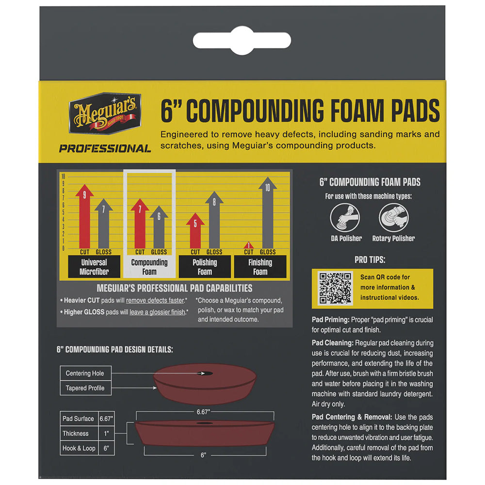 Meguiar's Professional 6" Compounding Foam Pads