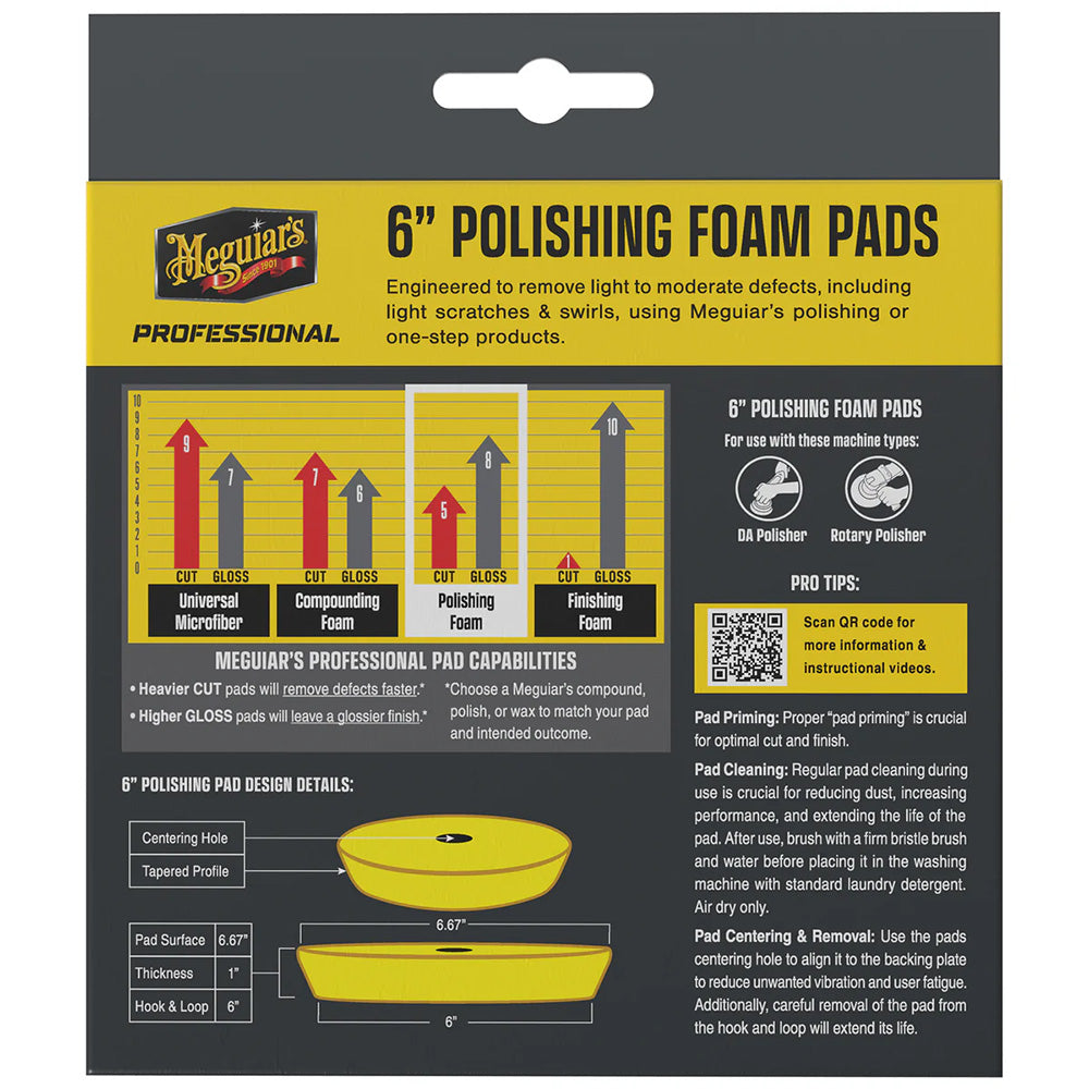 Meguiar's Professional 6" Polishing Foam Pads