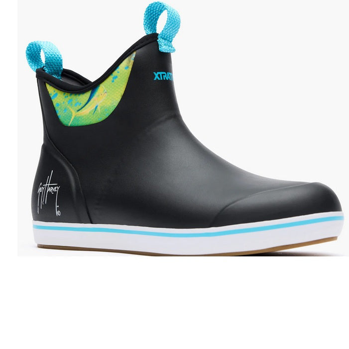 XTRATUF Men's Ankle Deck Boot Guy Harvey (Black)