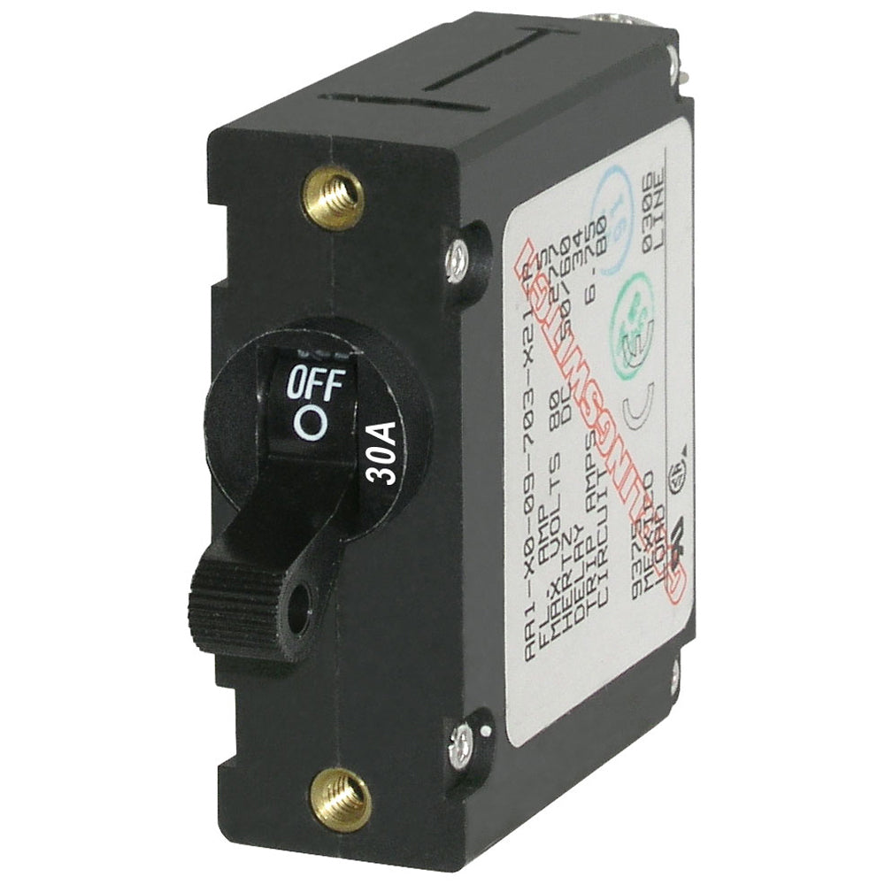 Blue Sea 7220 AC DC Single Pole Magnetic World Circuit Breaker 30 Amp