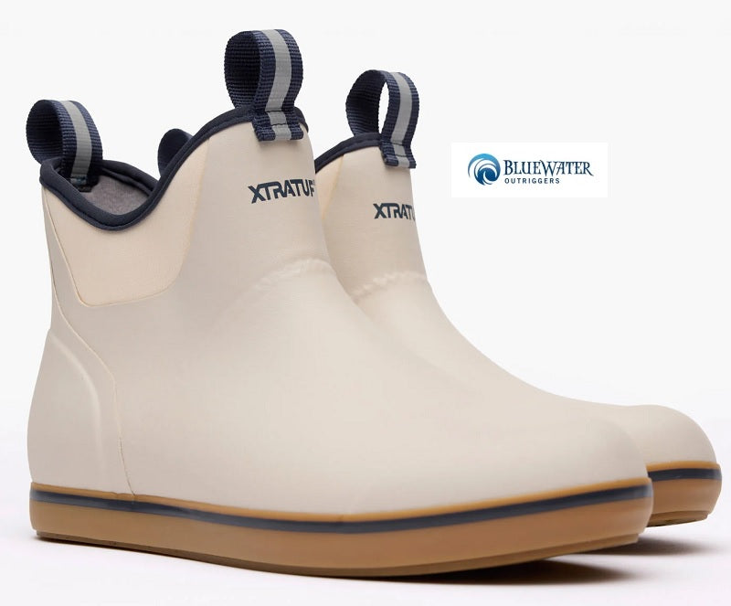 XTRATUF Men's 6" Ankle Deck Boot (Ivory Navy)