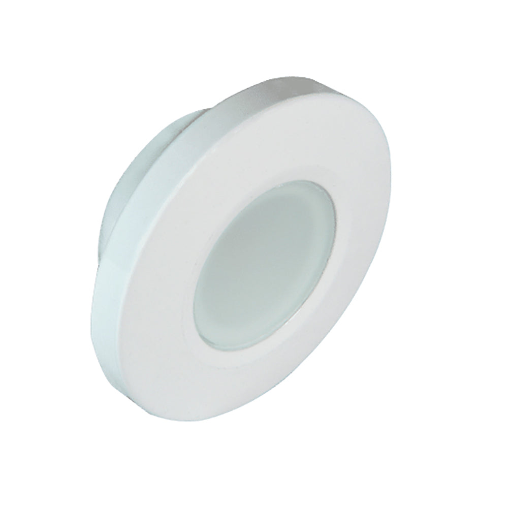 Lumitec Orbit Flush Mount Down Light White Finish 2Color BlueWhite Dimming 112521