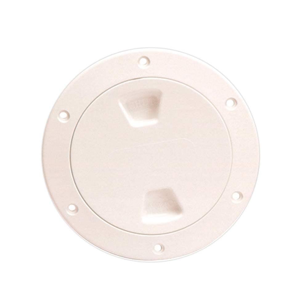 Beckson 4 Smooth Center ScrewOut Deck Plate Beige