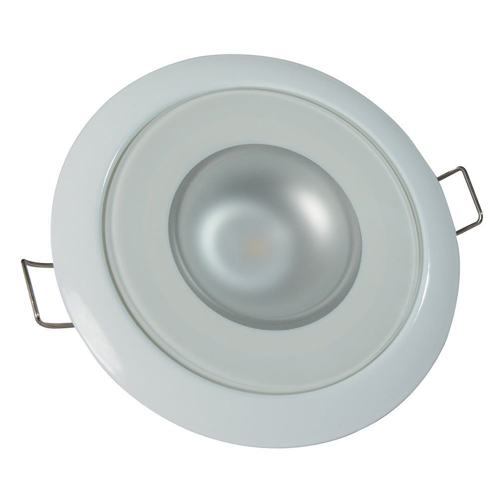 Lumitec Mirage Flush Mount Down Light Glass FinishWhite Bezel 4Color WhiteRedBluePurple