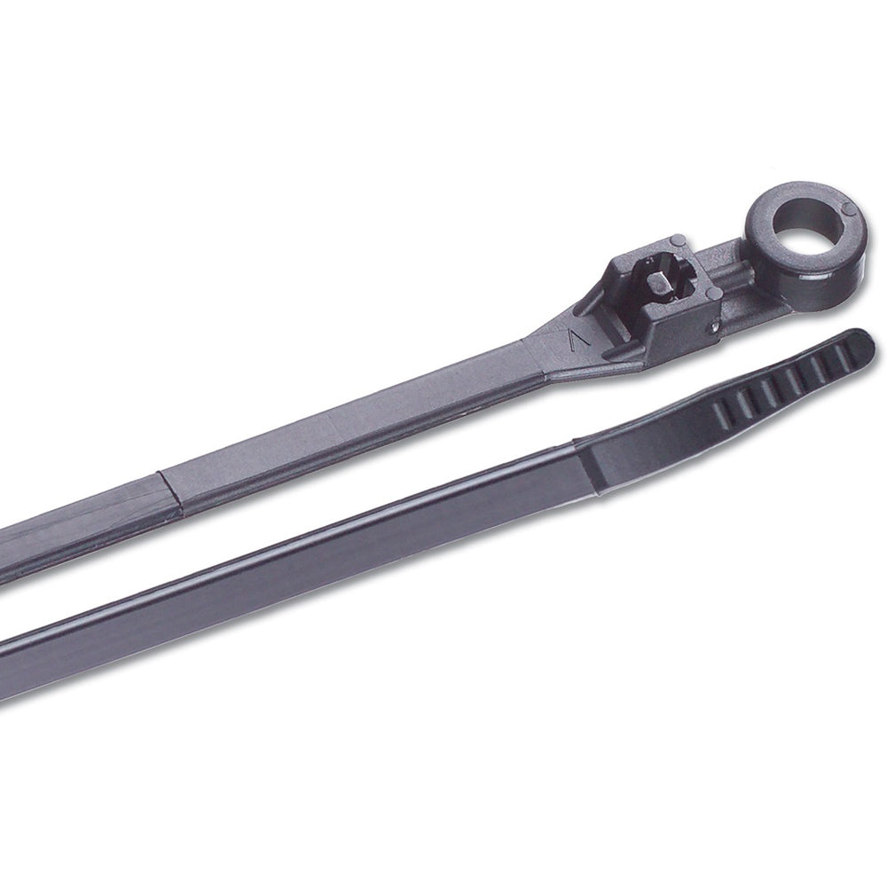 Ancor 14 UV Black Mounting Cable Zip Ties 25 Pack