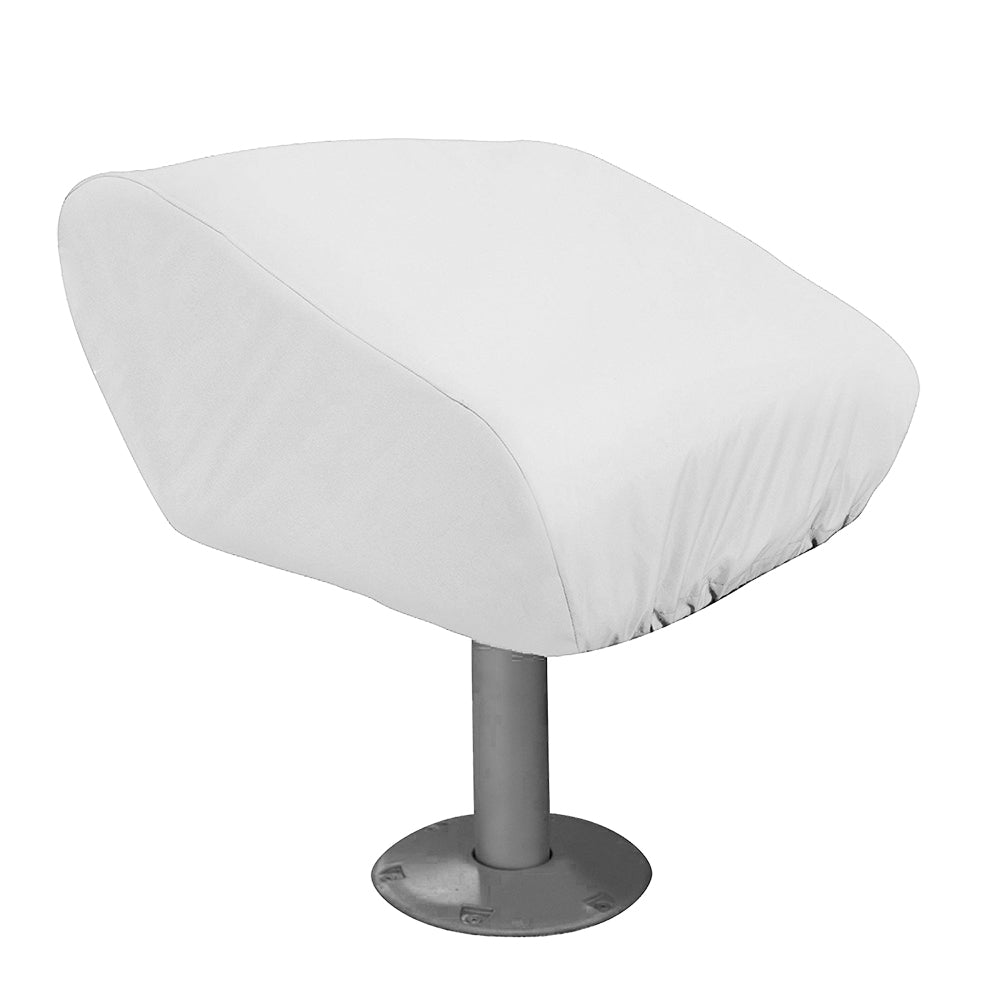 Folding Pedestal Boat Seat Cover Vinyl White