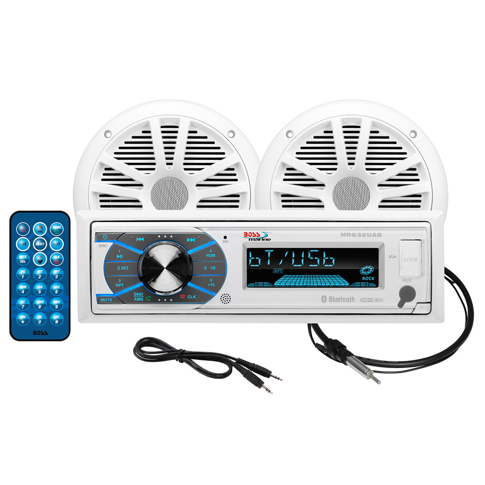 Boss Audio Marine Stereo Speaker Kit White - Main Image