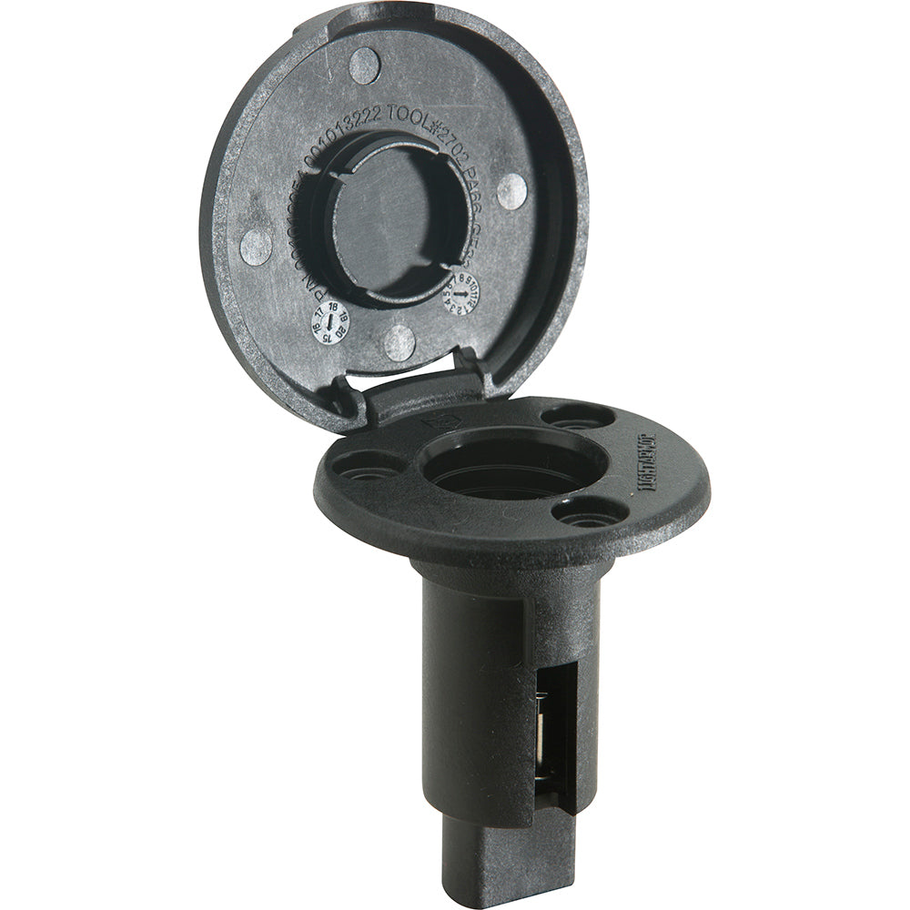 Attwood LightArmor PlugIn Base  2 Pin  Black  Round