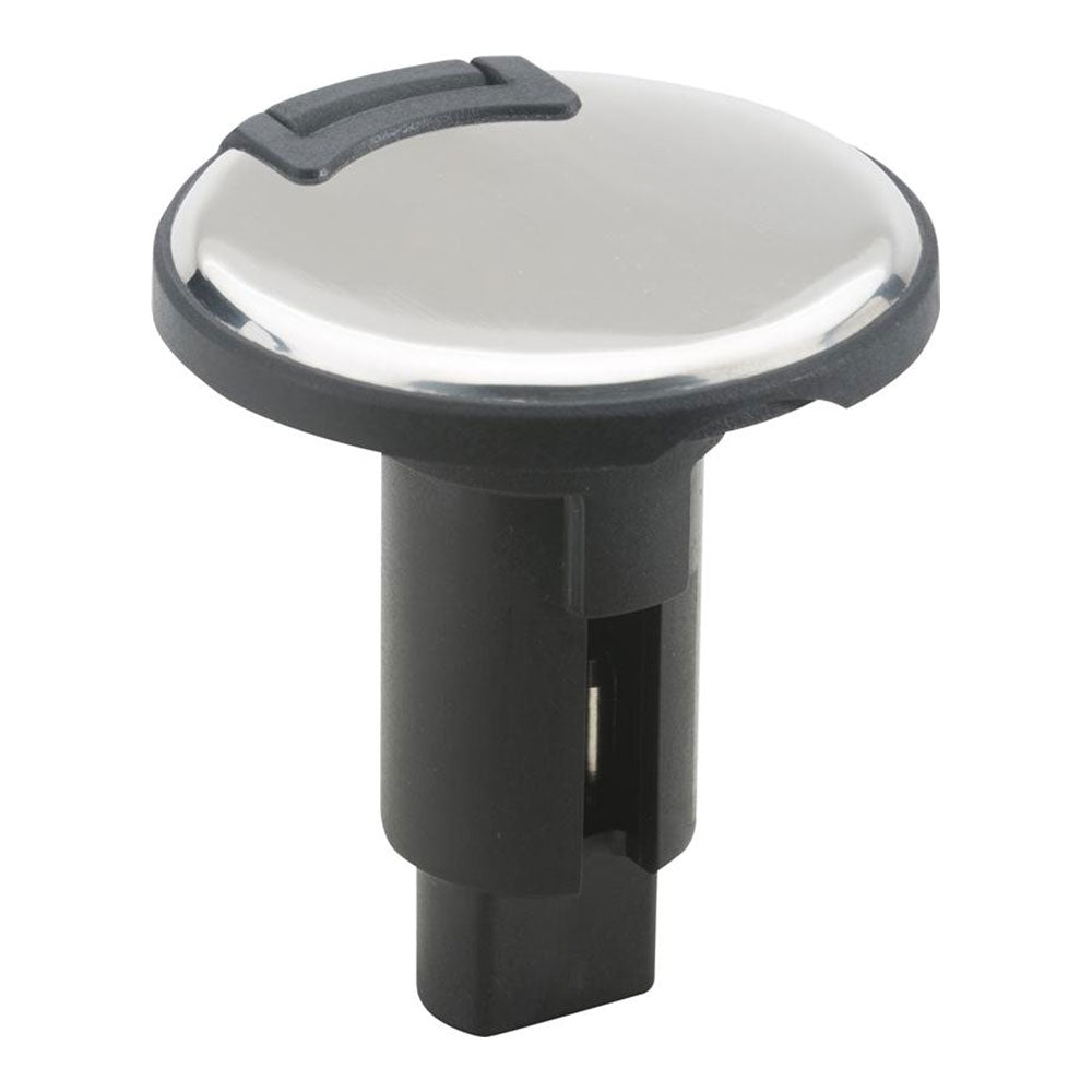 Attwood LightArmor PlugIn Base  3 Pin  Stainless Steel  Round