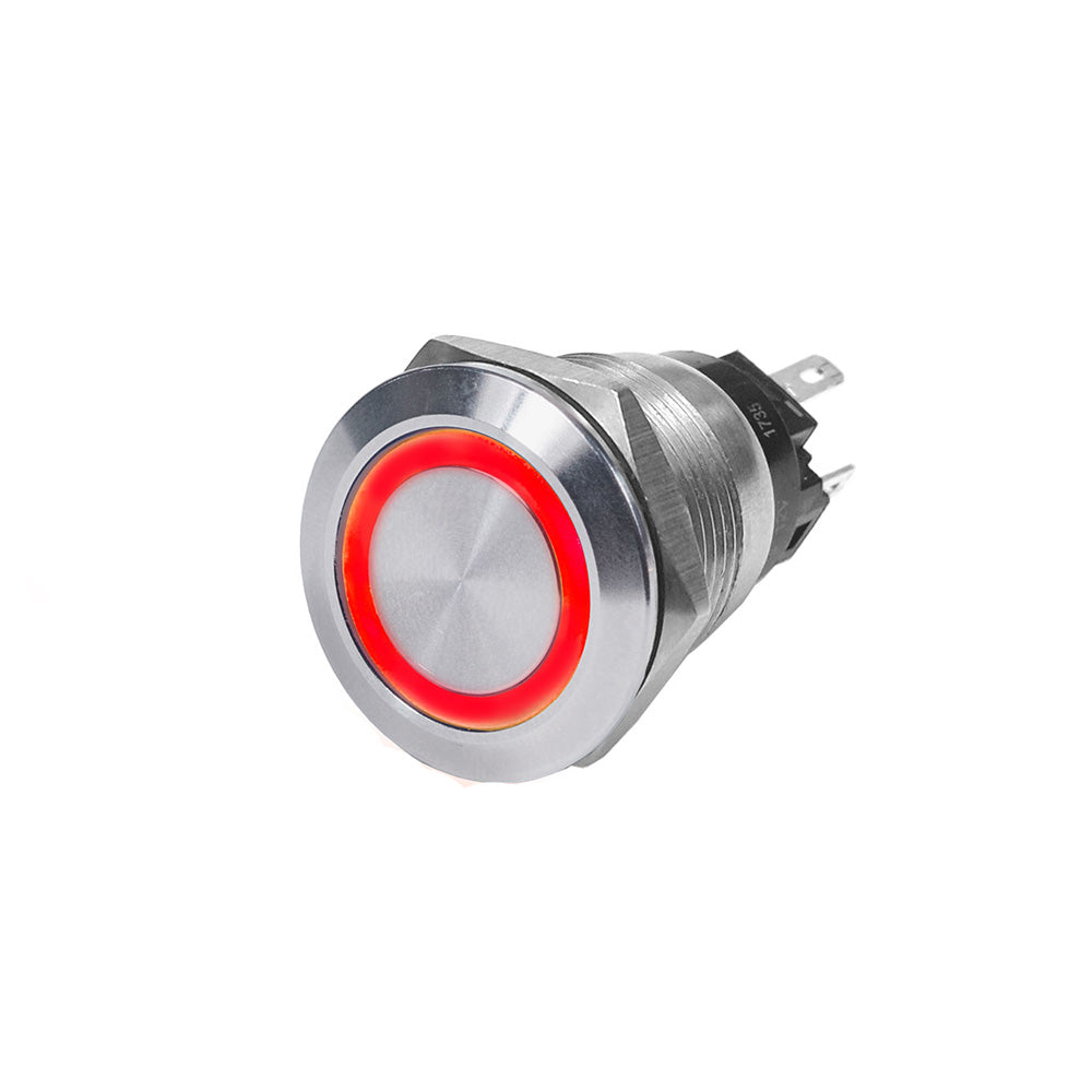 Blue Sea 4162 SS Push Button Switch OffOn Red