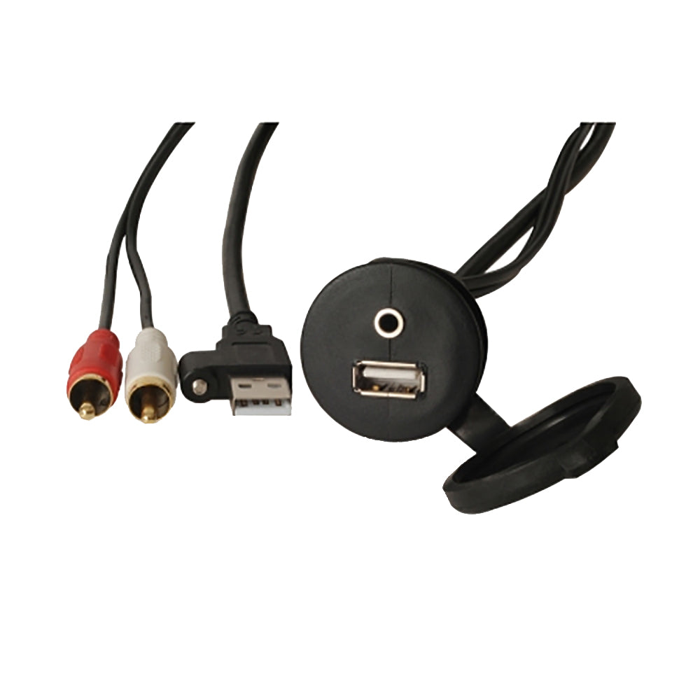 Fusion MS-CBUUSB3.5 Panel Mount USB 3.5mm Headphone Jack