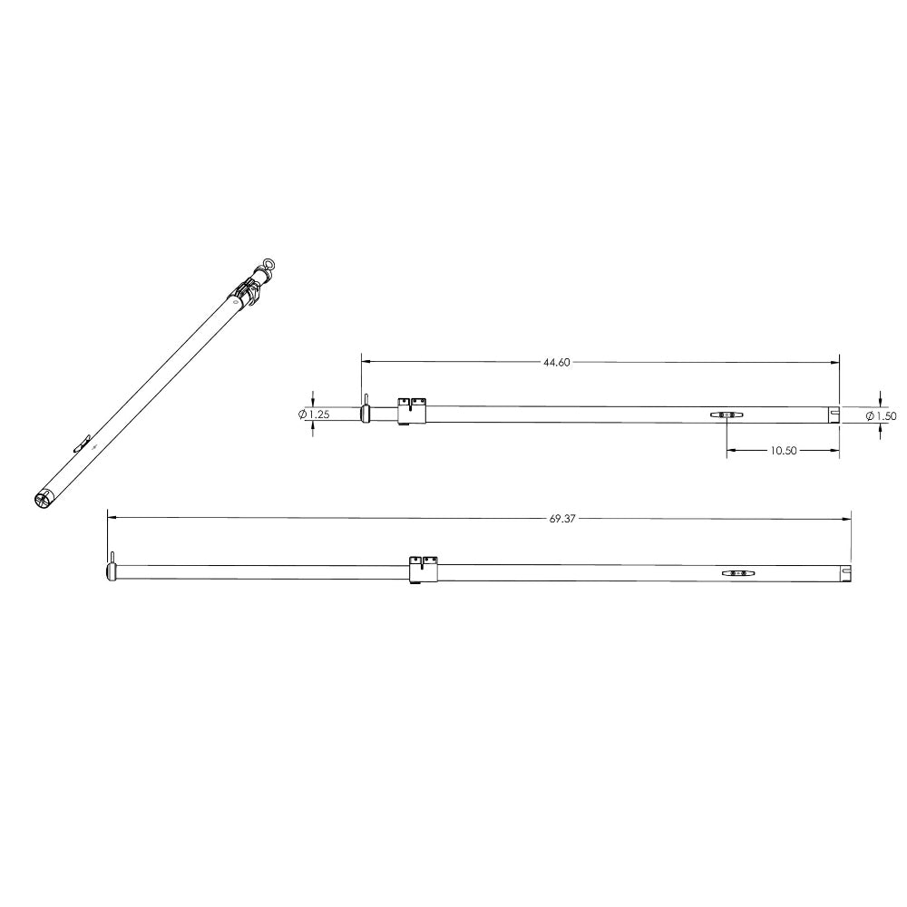 TACO Tele-Sun Aluminum Shade Pole