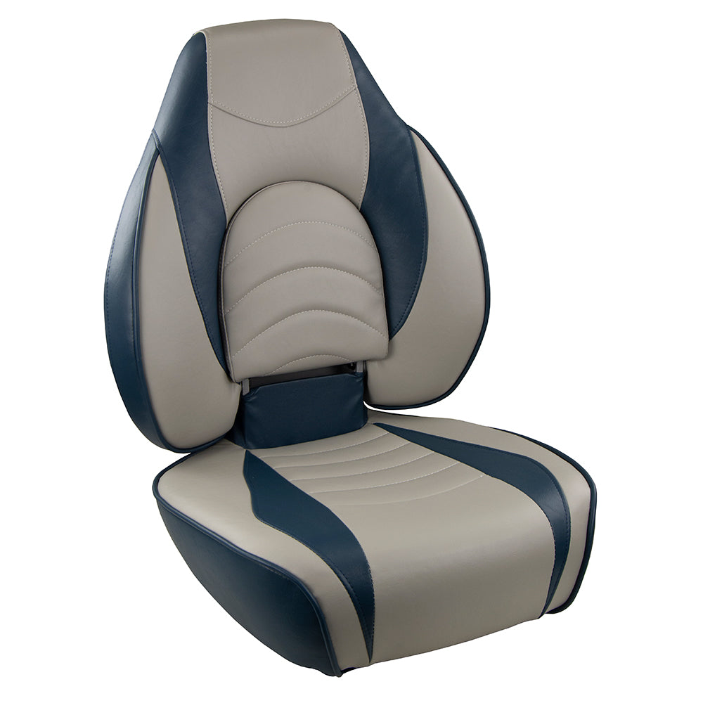 Springfield Fish Pro High Back Folding Seat Blue Grey