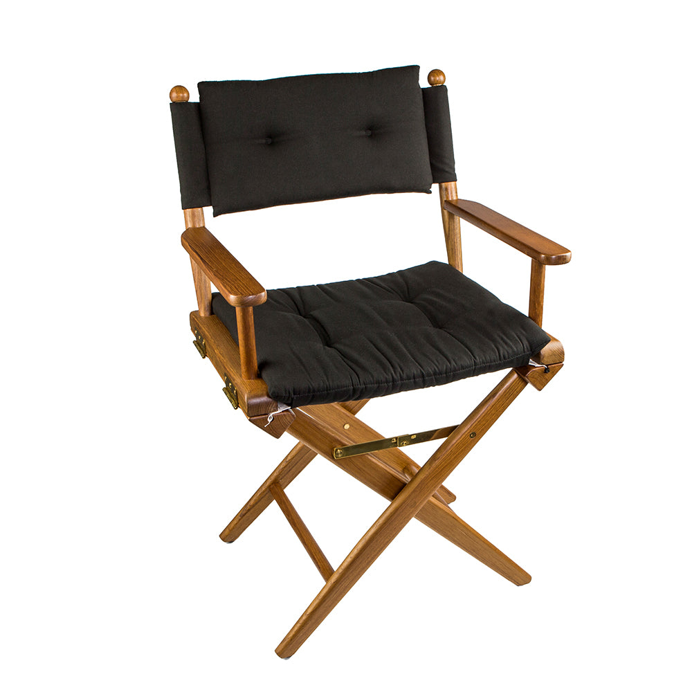 Directors Chair w/Black Cushion - Teak