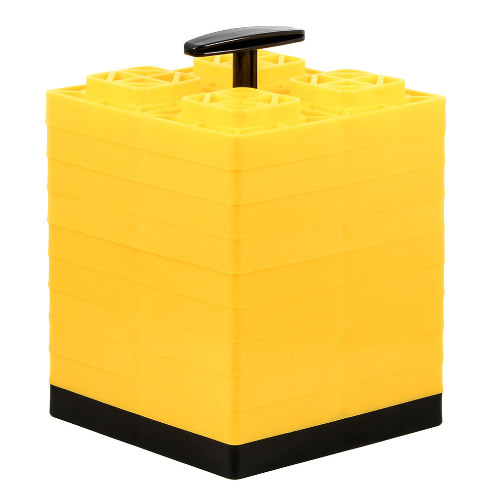 Camco FasTen Leveling Blocks wTHandle 2x2 Yellow 10Pack