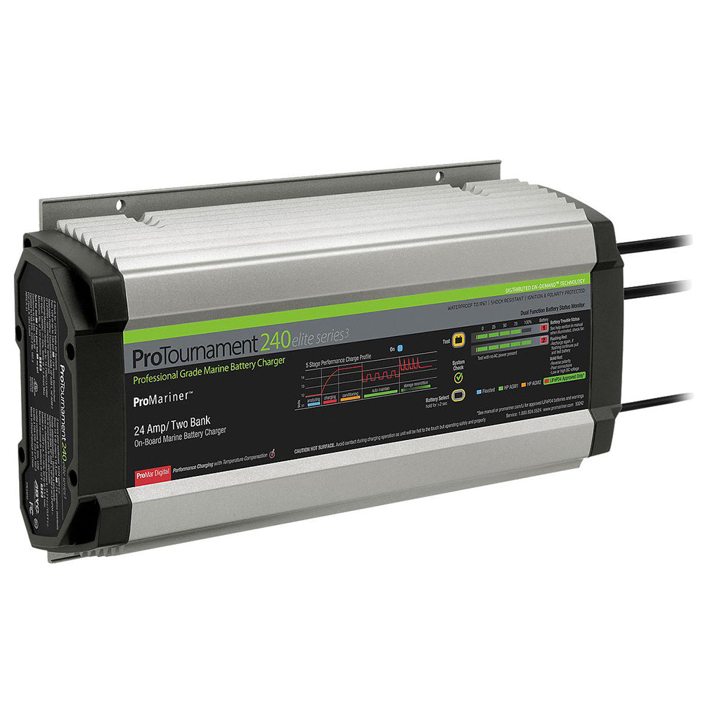 ProMariner ProTournament 240 Elite Series3 2Bank OnBoard Marine Battery Charger