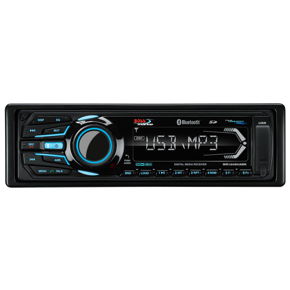Boss Audio MR1308UABK Bluetooth Fully Marinized MP3Compatible Digital Media Receiver