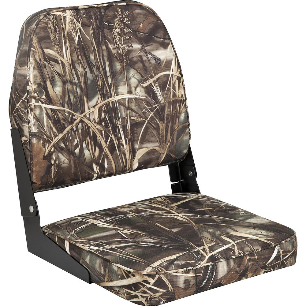 Low Back Padded Flip Seat Camo