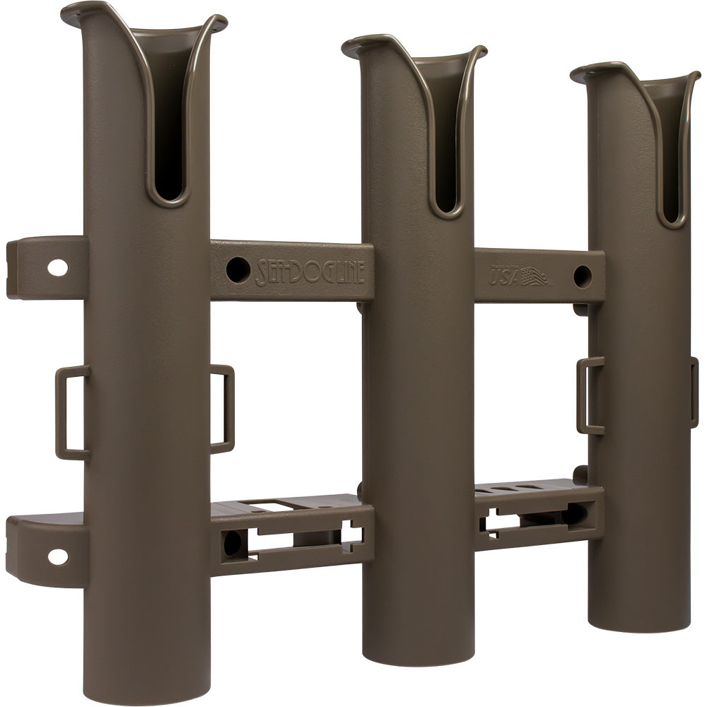 Sea-Dog 325034-1 Triple Threat Three Pole Rod Holder Flat Dark Earth Sea-Dog 325034-1 Triple Threat Three Pole Rod Holder Flat Dark Earth