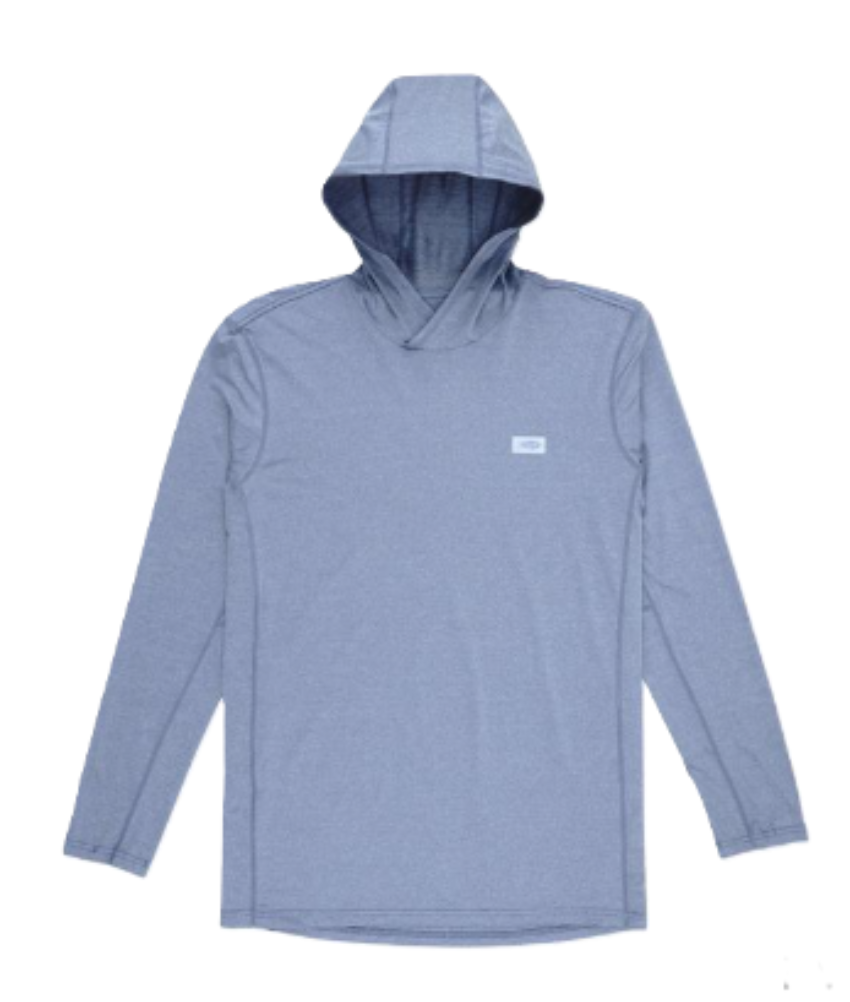 AFTCO Men's Air O Mesh Hoodie Bering Sea Heather