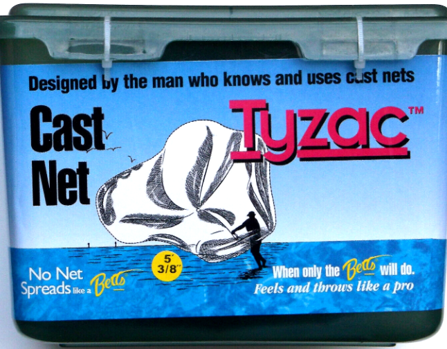 Bett's Tyzac Mono Cast Net W/Iron 5' 3/8" Mesh