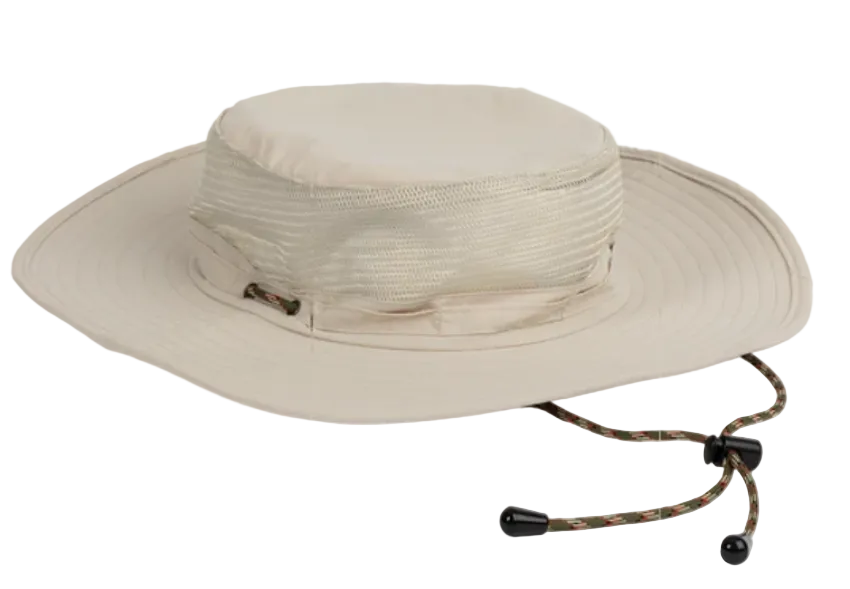 Bimini Bay Boca Grande Wide Brim with Mesh Hat Fossil