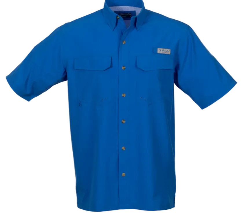 Bimini Bay Men's Flats V SS Shirt Bluewave