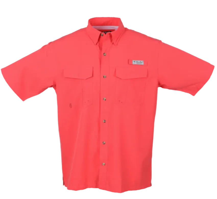 Bimini Bay Men's Flats V SS Shirt Cayenne