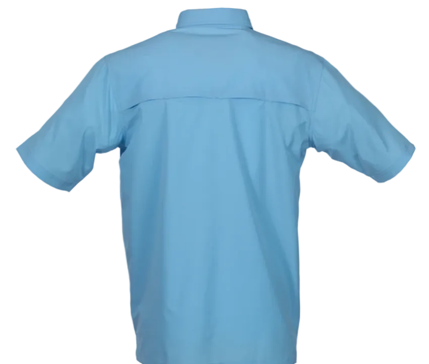 Bimini Bay Men's Flats V SS Shirt Placid Blue