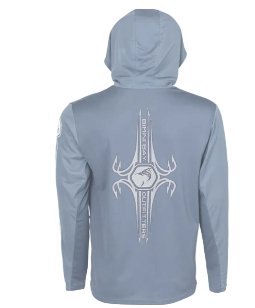 Bimini Bay Men's Hatteras Performance Hoodie Infinity Gray