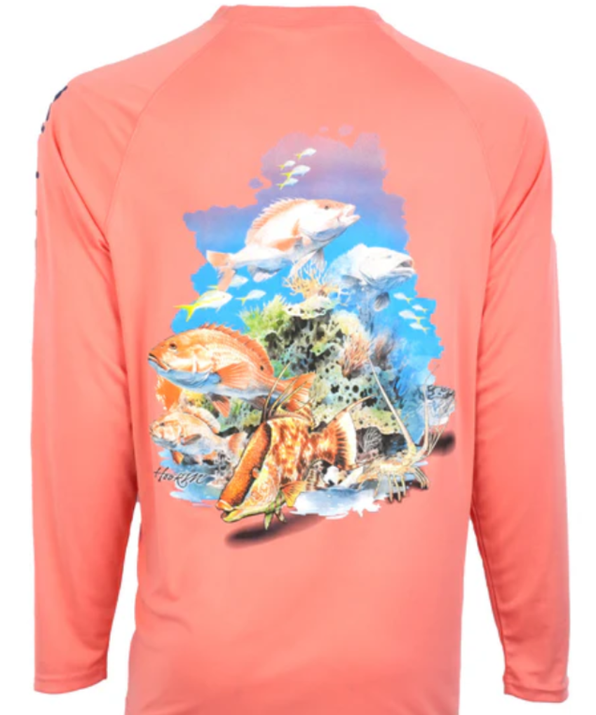 Bimini Bay Men's Hook M' Performance LS Bottomfish Slam Shirt