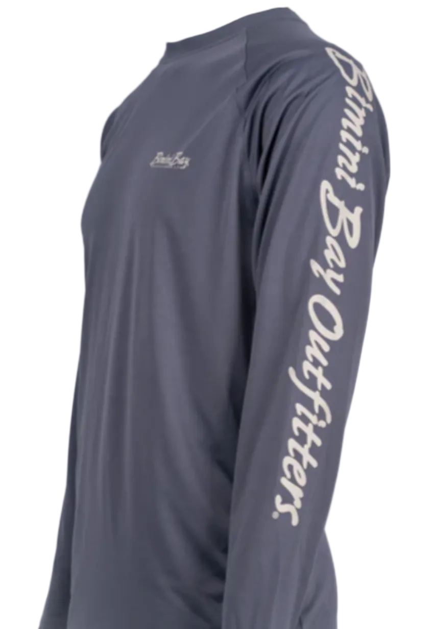 Bimini Bay Men's Hook M' Performance LS Shark Slam Grisaile