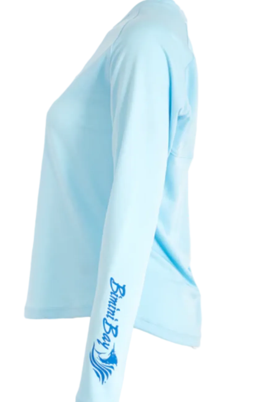 Bimini Bay Women's Cabo Performance LS Shirt Seaglass Blue