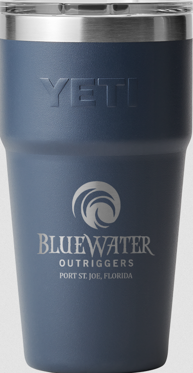 Bluewater Outriggers Custom YETI Rambler 20 oz STK Mug Navy