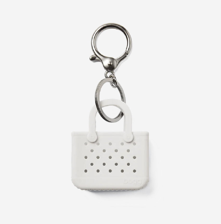Bogg Tiny Tote Keychain White