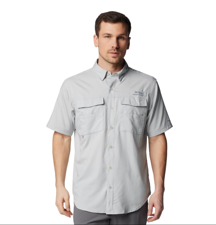 COLUMBIA Men's Blood and Gut IV Woven SS (Cool Grey)