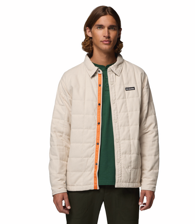 Columbia Men's Landroamer Quilted Shirt Jacket Dark Stone