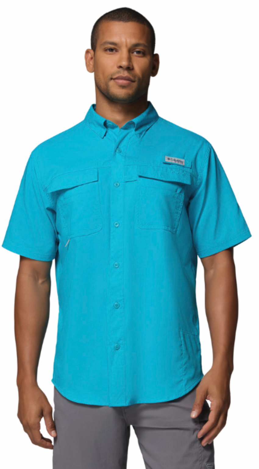 Columbia Men's Blood and Guts V SS Shirt Ocean Teal