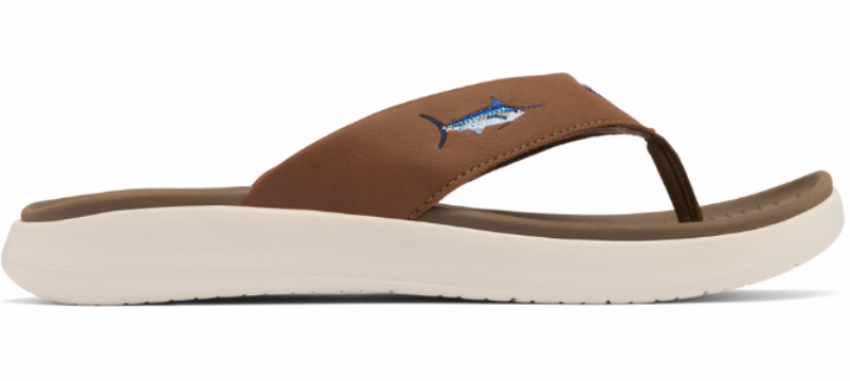 Columbia Men's Boatside Fish Flip Flop Dark Truffle Elk