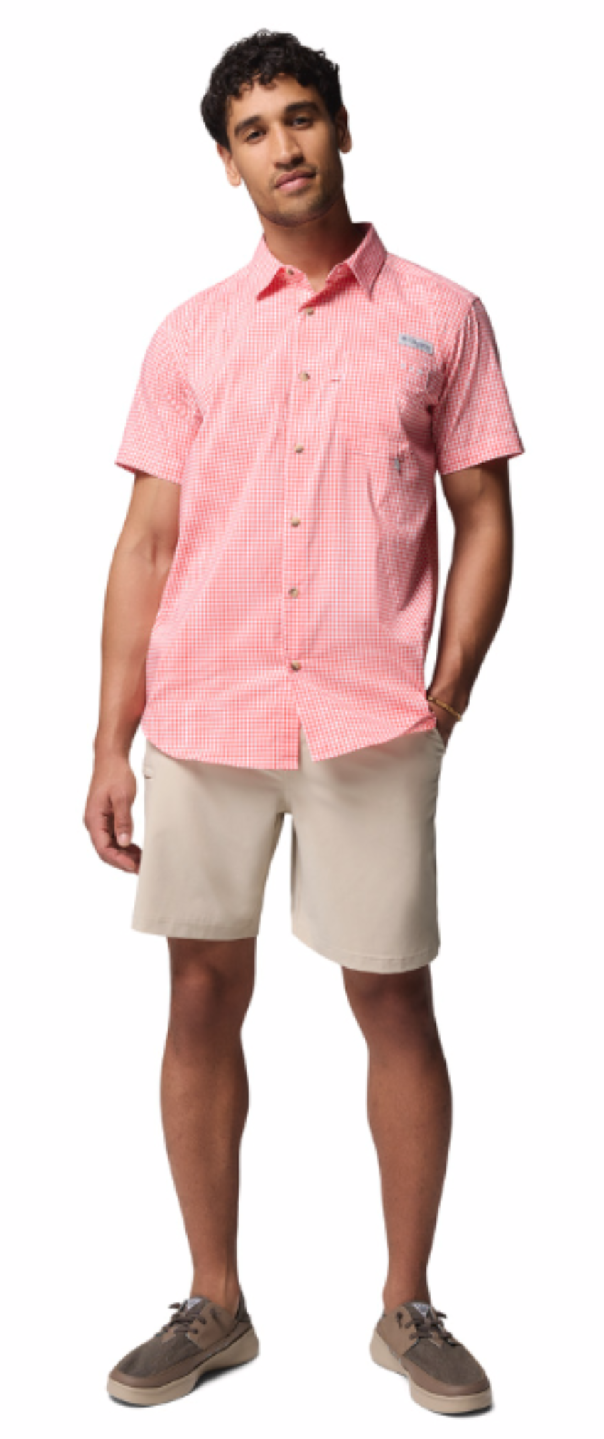 Columbia Men's Harbor Peak SS Shirt Melonade