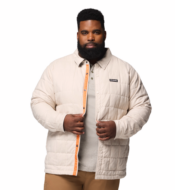 Columbia Men's Landroamer Quilted Shirt Jacket Dark Stone