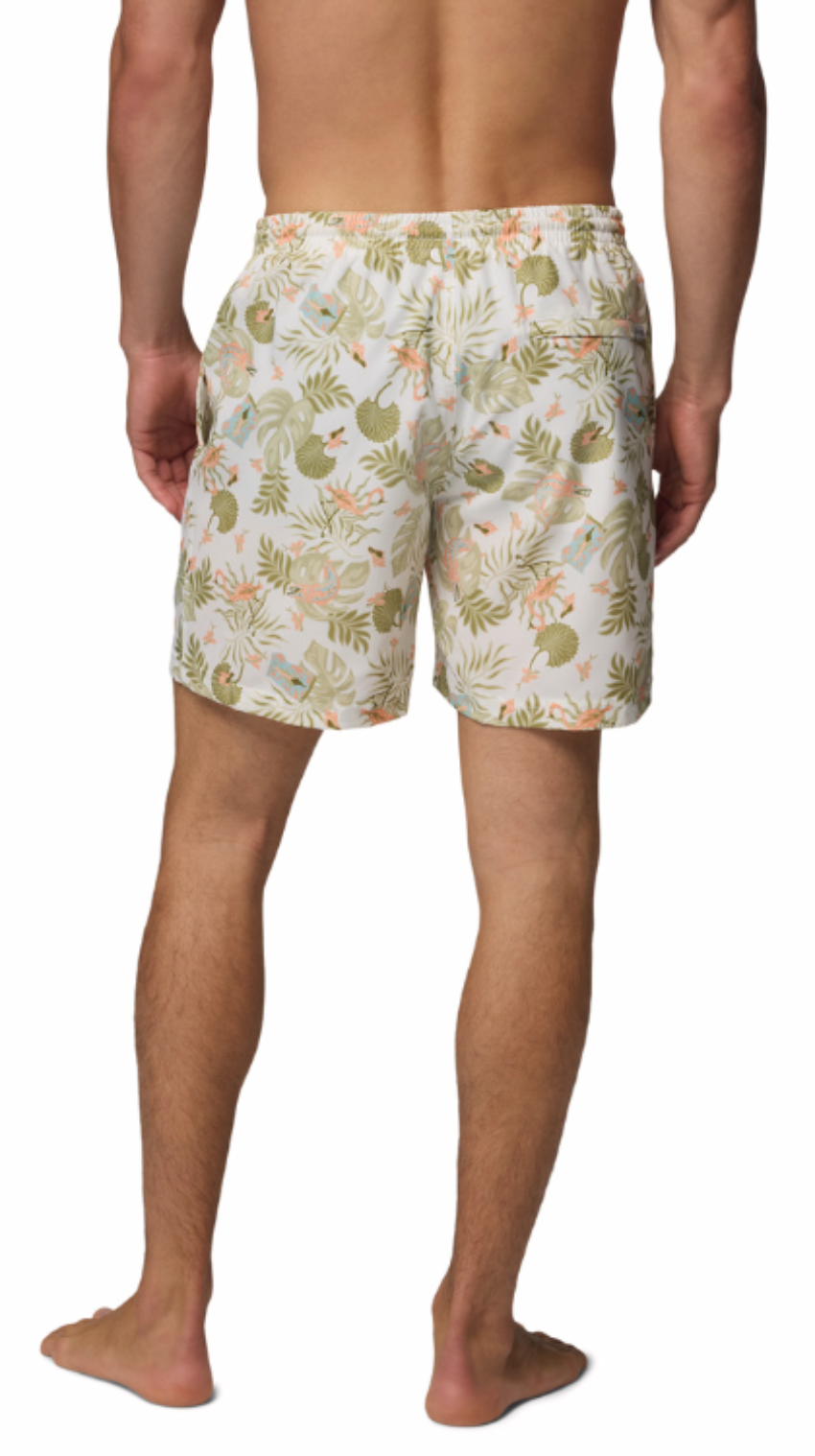 Columbia Men's PFG Rambler Printed Water Shorts Sea Salt Inagua
