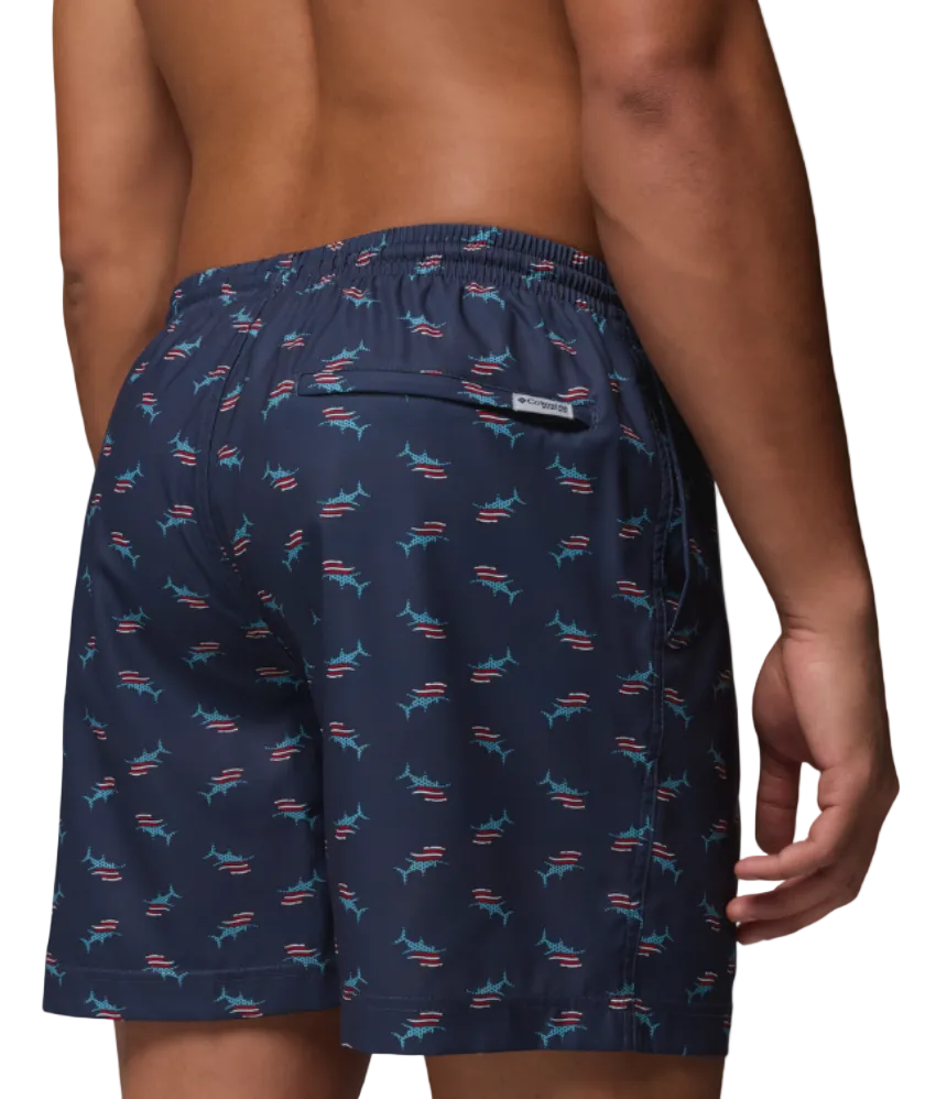 Columbia Men' s PFG Rambler Printed Water Shorts Nocturnal Blue