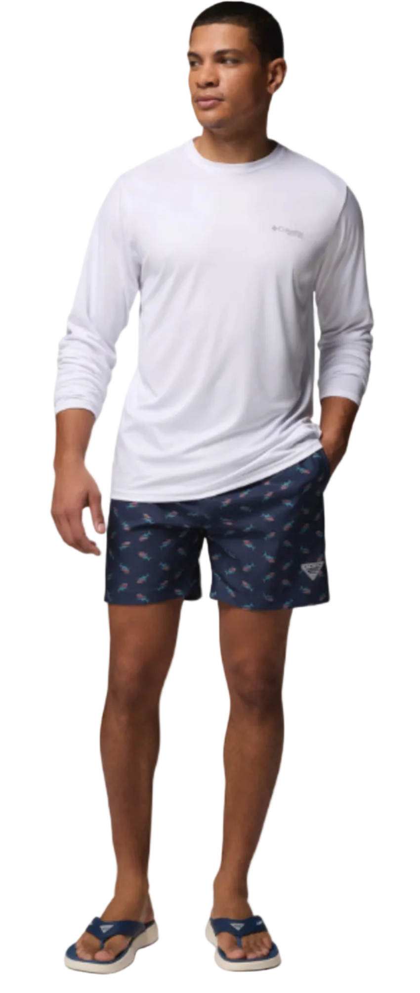Columbia Men' s PFG Rambler Printed Water Shorts Nocturnal Blue