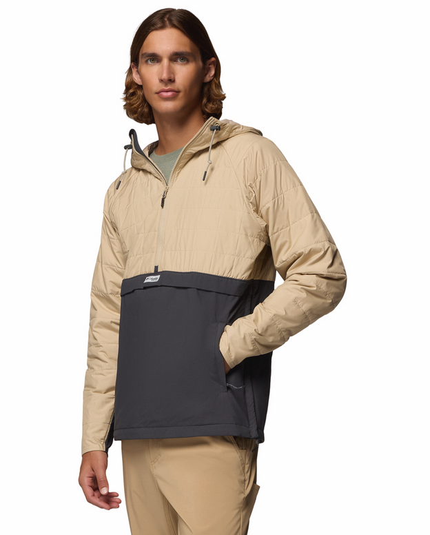 アイアンかばー、 ダウンジャンパー Columbia Men's PFG Uncharted II Insulated Anorak Ancient Fossil, Shark