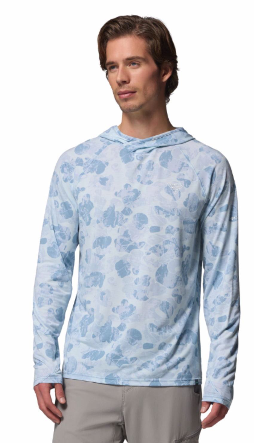 Columbia Men's PFG Uncharted II Printed Hoodie Dark Mirage